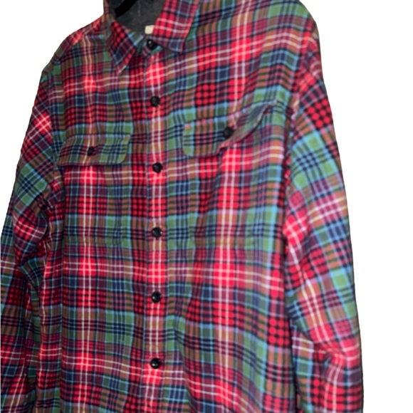 LL Bean Fleece Lined Flannel Mens Medium - Picture 7 of 9